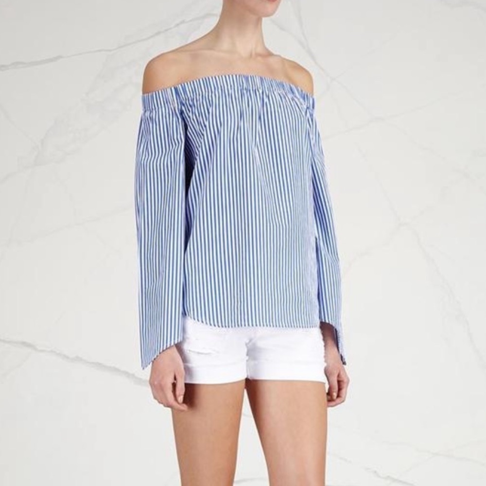 Finders Keepers - Striped off the Shoulder Top